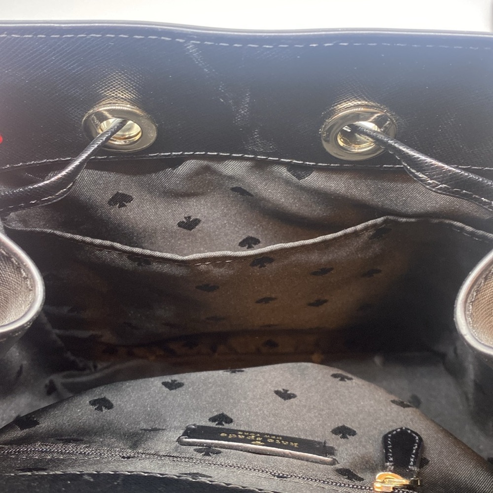 Kate Spade Lizzie Medium Flap Backpack- Black - Picture 8 of 12